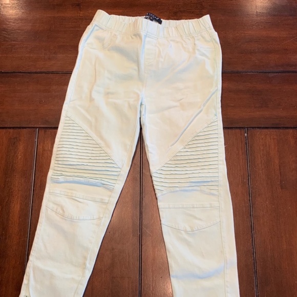 Beulah Mint Green Moto Jeggings - Picture 3 of 8